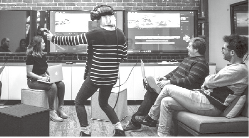 Adobe researchers demonstrating immersive VR experiences